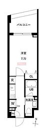 JMF-Residence世田谷三宿 1Kの間取図画像