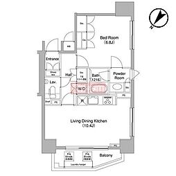 コンフォリア三宿 1LDKの間取図画像