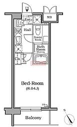 レジディア用賀 1Kの間取図画像