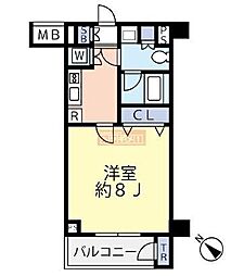グランヴァン駒沢大学 1Kの間取図画像