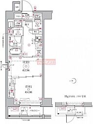 CRACIAIDZ祐天寺 2Kの間取図画像