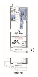 RENAISSANCECOURT三軒茶屋 1DKの間取図画像