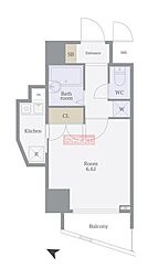 ステージファースト三宿 1Kの間取図画像