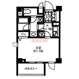 PRIMEURBAN用賀 1Kの間取図画像