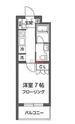 ガーデン用賀 1Kの間取図画像
