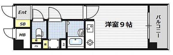 大阪府大阪市北区曾根崎新地2丁目(賃貸マンション1R・6階・26.40㎡)の写真 その2