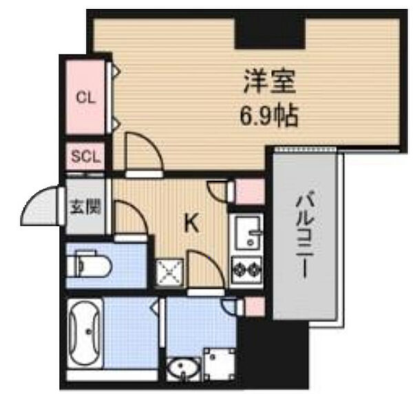 Luxe本町 ｜大阪府大阪市中央区北久宝寺町1丁目(賃貸マンション1K・2階・25.08㎡)の写真 その2