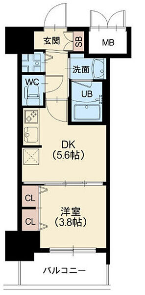 ラクラス本町東 ｜大阪府大阪市中央区鎗屋町2丁目(賃貸マンション1DK・15階・27.52㎡)の写真 その2