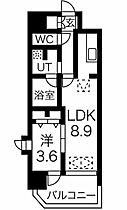 大阪府大阪市北区中津6丁目（賃貸マンション1LDK・7階・32.66㎡） その2