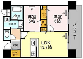 大阪府大阪市北区同心2丁目（賃貸マンション2LDK・4階・57.23㎡） その2