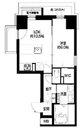 La CASA 石ケ辻 2階1LDKの間取り