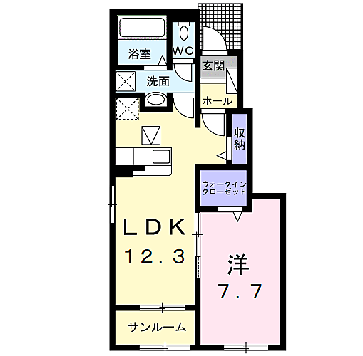 アムールI 102｜茨城県神栖市深芝(賃貸アパート1LDK・1階・50.14㎡)の写真 その2