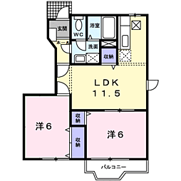 間取図画像 2LDK