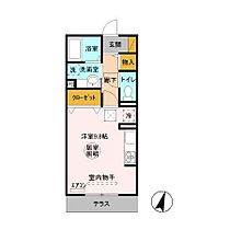 ルミウス　B 102 ｜ 茨城県鹿嶋市大字宮中（賃貸アパート1R・1階・30.03㎡） その2