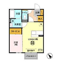 サングリエ　B 201 ｜ 茨城県神栖市大野原３丁目（賃貸アパート1LDK・2階・32.18㎡） その2