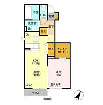 グラマードマレIII　Ａ 105 ｜ 茨城県神栖市奥野谷（賃貸アパート1LDK・1階・45.95㎡） その2