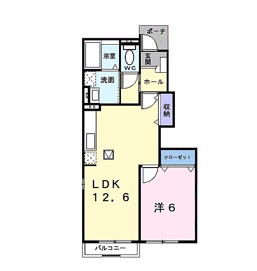 ソシア　I 102｜茨城県神栖市深芝(賃貸アパート1LDK・1階・44.67㎡)の写真 その2