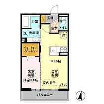 フォレストメゾン鉢形台 302 ｜ 茨城県鹿嶋市鉢形台２丁目（賃貸アパート1LDK・3階・33.39㎡） その2