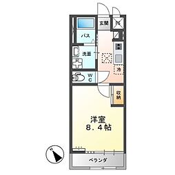 メゾン・ド・セイワ　Ａ 2階1Kの間取り