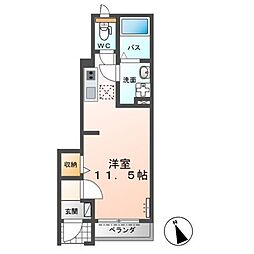 ひなた 1階1Kの間取り