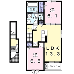 ロワゾーブルーＯ 2階