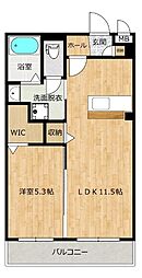 アウル横瀬 1LDKの間取図画像