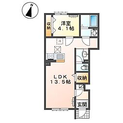 グラティア 1LDKの間取図画像