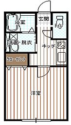 シルクビレッジC 1Kの間取図画像