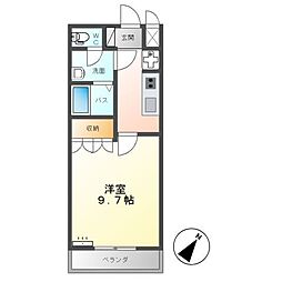 クリアーメゾンJ.BS 1Kの間取図画像