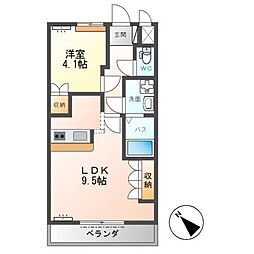 ファイン・シア 1LDKの間取図画像