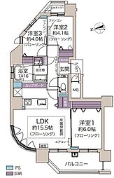 グランファーレ伏見グランシャリオ 3LDKの間取図画像