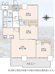 ライオンズマンション札幌スカイタワー 3LDKの間取図画像