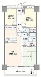 ライオンズプラザ梅島 3LDKの間取図画像