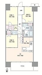 ハミングテラス 3LDKの間取図画像