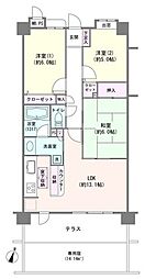 フィオーレ竹ノ塚ヴィレッツァ 3LDKの間取図画像