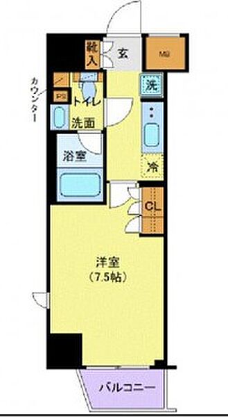 ジェノヴィア新宿早稲田グリーンヴェール 1305｜東京都新宿区若松町(賃貸マンション1K・13階・25.57㎡)の写真 その2