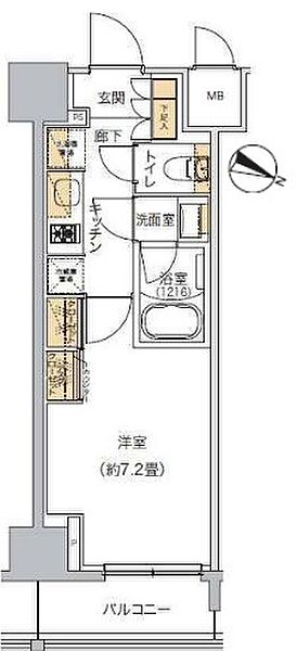 リビオメゾン南砂町 216｜東京都江東区南砂２丁目(賃貸マンション1K・2階・25.20㎡)の写真 その2