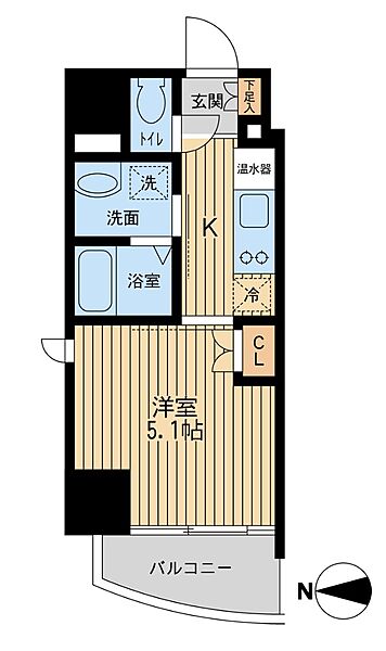 ウィルテラス西大島 405｜東京都江東区大島３丁目(賃貸マンション1K・4階・22.48㎡)の写真 その2