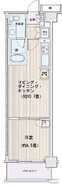 エスティメゾン豊洲レジデンス E724｜東京都江東区豊洲３丁目(賃貸マンション1LDK・7階・38.42㎡)の写真 その2