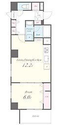 ヌーベルメゾンヤマヤII 4階1LDKの間取り