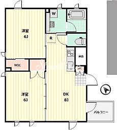 エステート南砂町 3階2DKの間取り