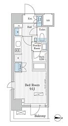 パークアクシス東陽町レジデンス 3階ワンルームの間取り