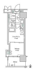 ブルックサイドレジデンス木場 1DKの間取図画像