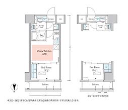 Urbanex深川木場 1DKの間取図画像