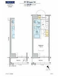プラウドフラット清澄通り 1Kの間取図画像