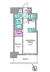 江東区永代1丁目マンション 1LDKの間取図画像