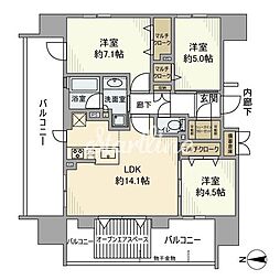 ヴェレーナ木場公園 3LDKの間取図画像