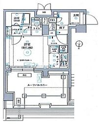グランヴァン深川木場 1Kの間取図画像