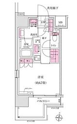 ディームス木場 1Kの間取図画像