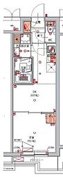 ハーモニーレジデンス東京南砂パークサイド 1DKの間取図画像